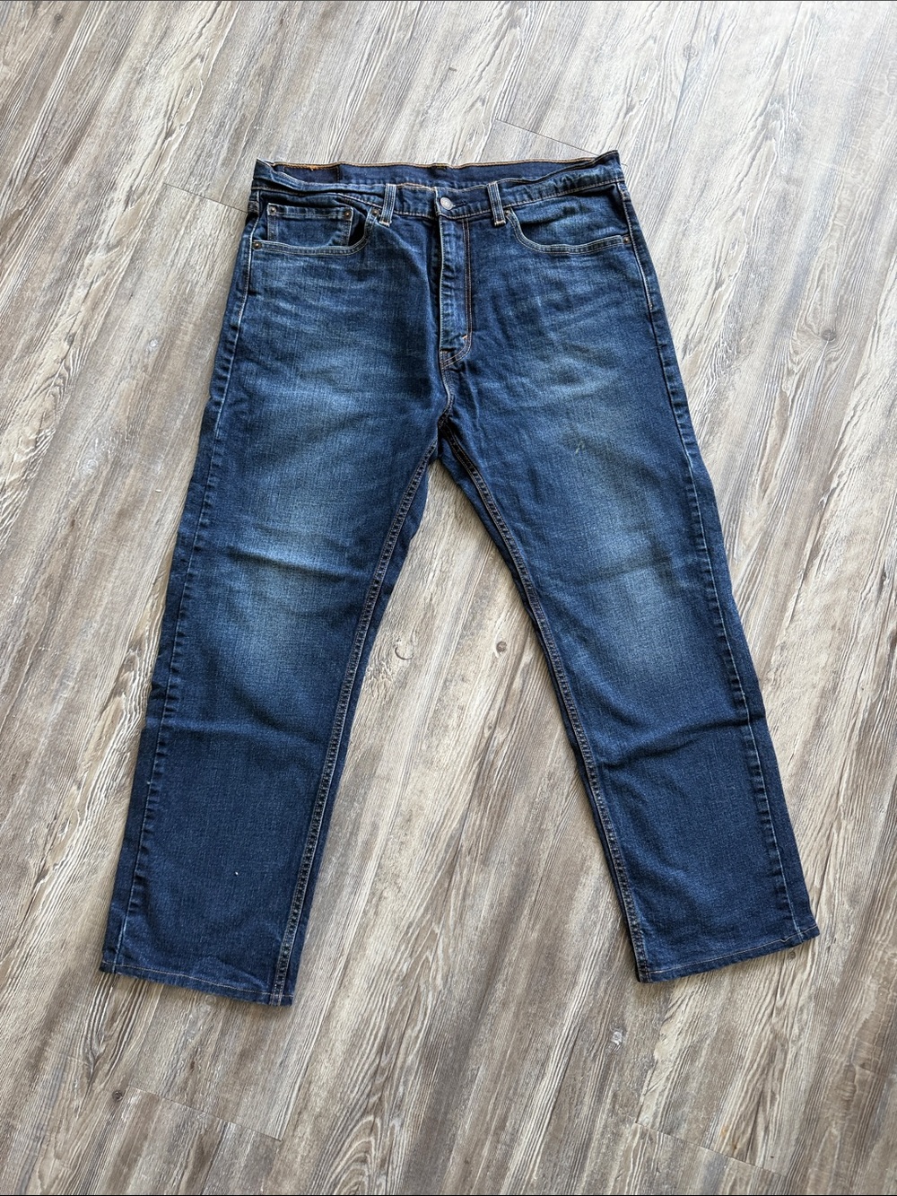Men Levi’s Dark Blue Straight-Leg Jeans